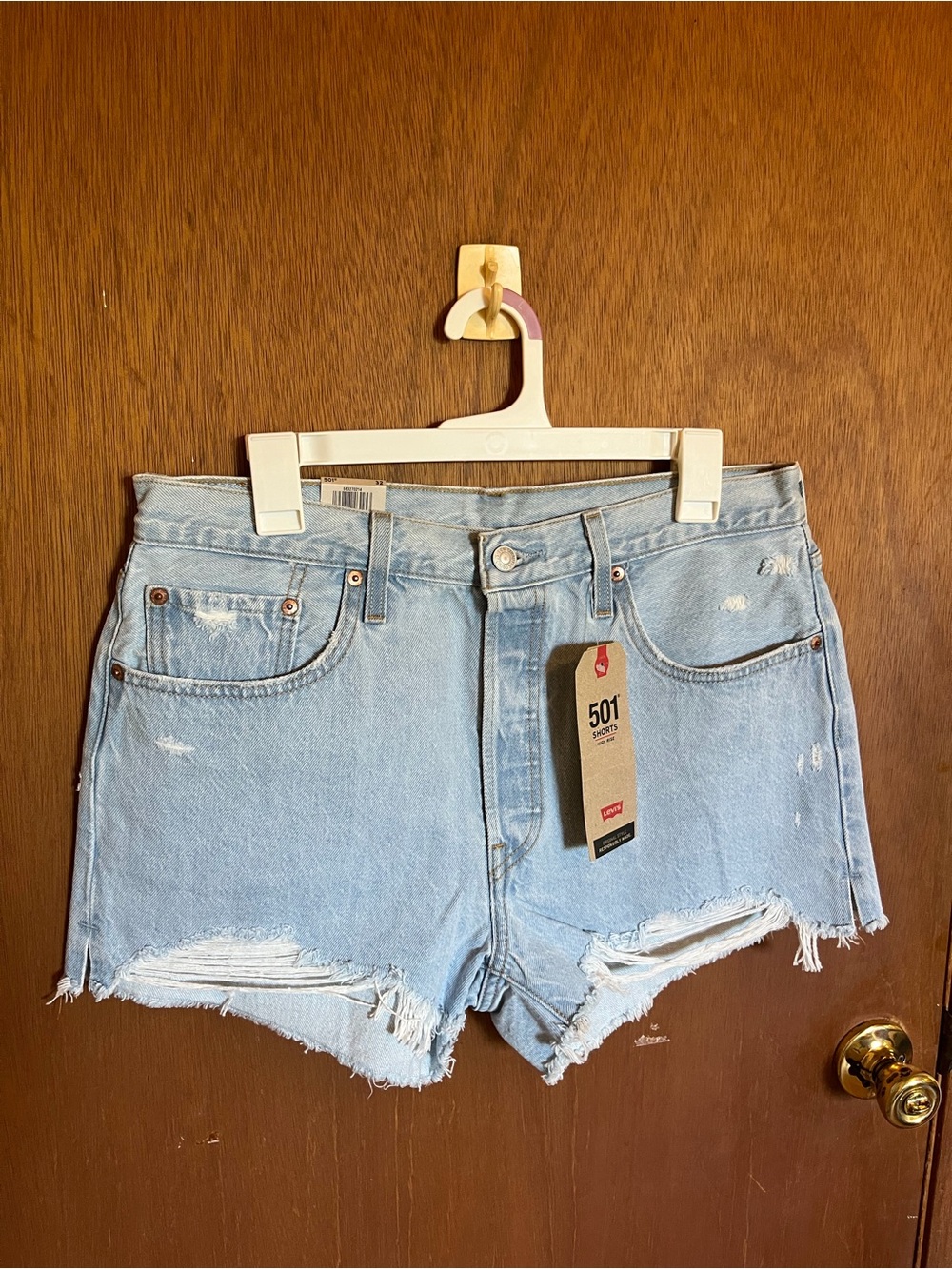 Levi's NWT Distressed 501 Cutoff Denim Shorts